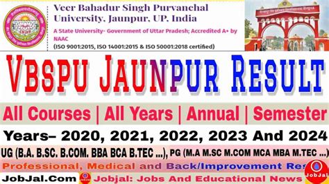 vbspu result 2020-21|VBSPU Result 2020: Annual/ Semester Results, .